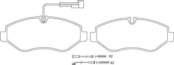 FIT FP1316E - Kit pastiglie freno, Freno a disco autozon.pro