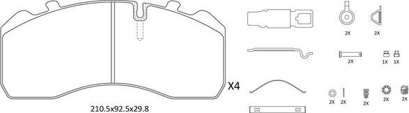 FIT FP1205 - Kit pastiglie freno, Freno a disco autozon.pro