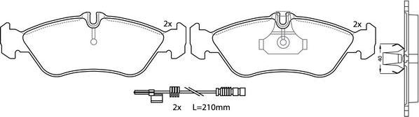 FIT FP1227E - Kit pastiglie freno, Freno a disco autozon.pro