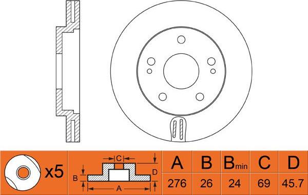 FIT FR0475V - Discofreno autozon.pro