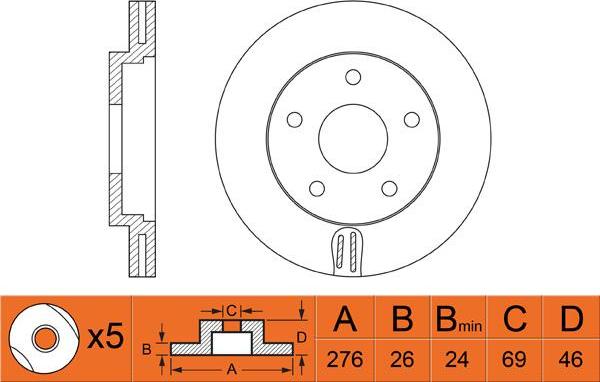 FIT FR0476V - Discofreno autozon.pro