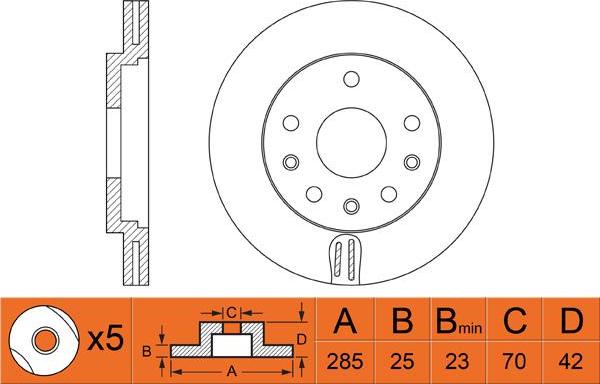 FIT FR0500V - Discofreno autozon.pro