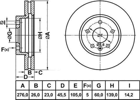 FIT FR0734V - Discofreno autozon.pro