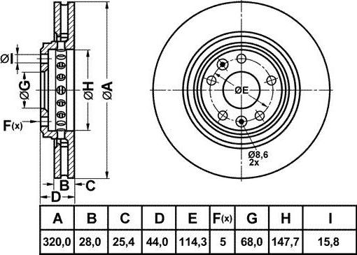 FIT FR1009V - Discofreno autozon.pro