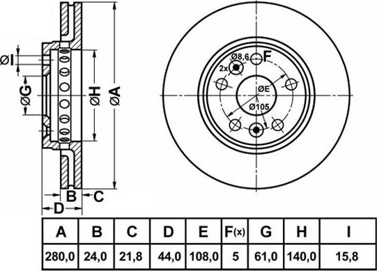 FIT FR1005V - Discofreno autozon.pro