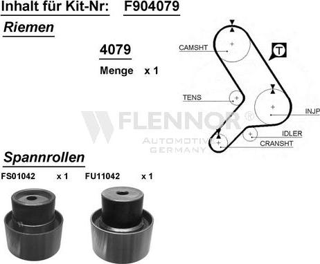 Flennor F904079 - Kit cinghie dentate autozon.pro