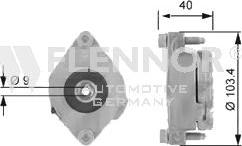 Flennor FA99010 - Galoppino / Guidacinghia, Cinghia Poly-V autozon.pro