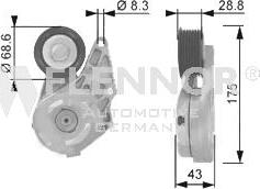 Flennor FA20959 - Galoppino / Guidacinghia, Cinghia Poly-V autozon.pro