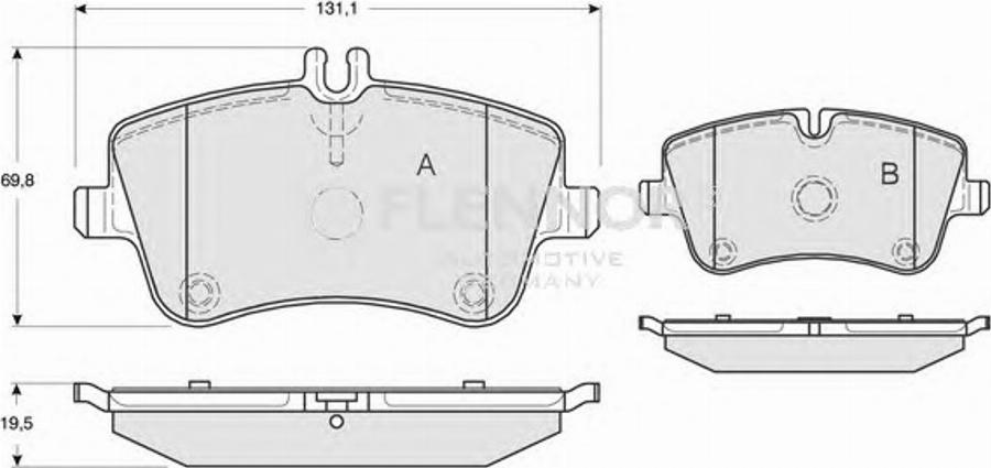 Flennor FB210448 - Kit pastiglie freno, Freno a disco autozon.pro