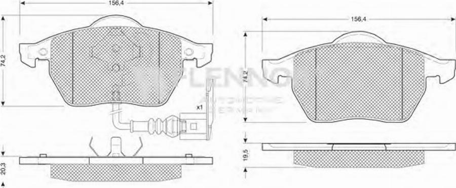 Flennor FB210443 - Kit pastiglie freno, Freno a disco autozon.pro