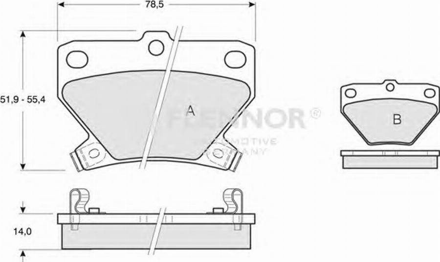 Flennor FB210442 - Kit pastiglie freno, Freno a disco autozon.pro