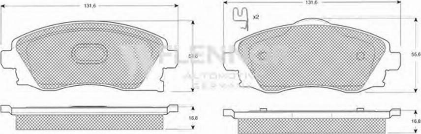 Flennor FB210456 - Kit pastiglie freno, Freno a disco autozon.pro