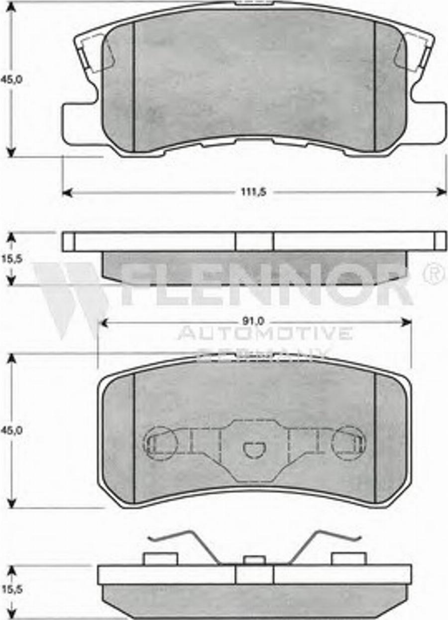 Flennor FB210460 - Kit pastiglie freno, Freno a disco autozon.pro