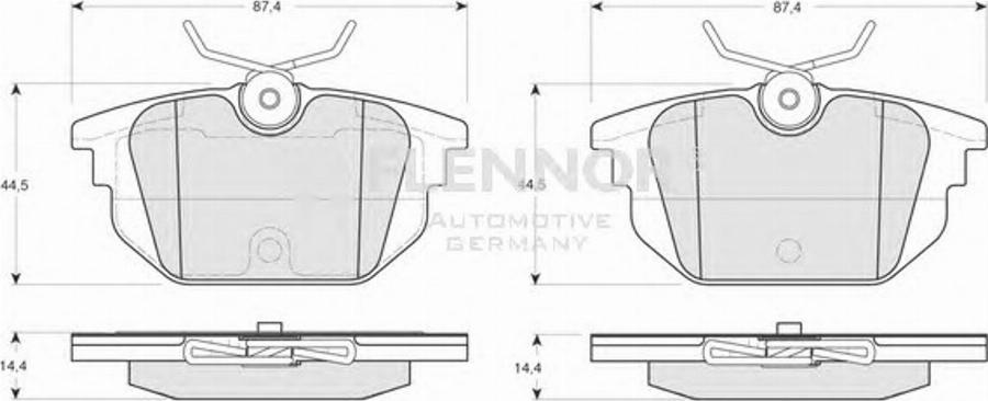 Flennor FB210404 - Kit pastiglie freno, Freno a disco autozon.pro