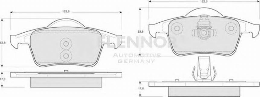 Flennor FB210428 - Kit pastiglie freno, Freno a disco autozon.pro