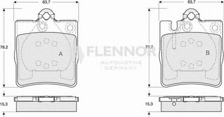 Flennor FB210423 - Kit pastiglie freno, Freno a disco autozon.pro