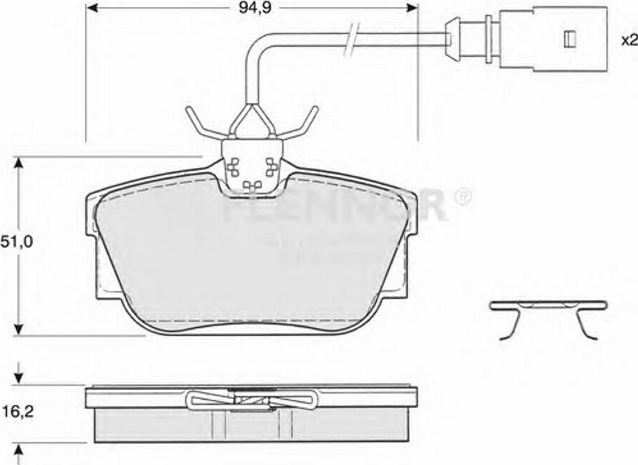 Flennor FB210422 - Kit pastiglie freno, Freno a disco autozon.pro