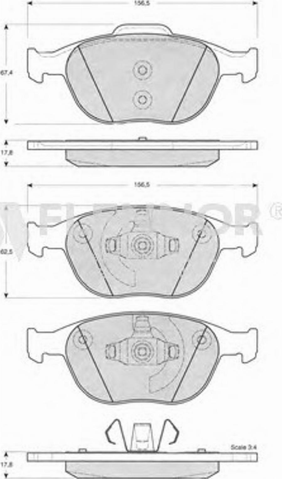 Flennor FB210592 - Kit pastiglie freno, Freno a disco autozon.pro