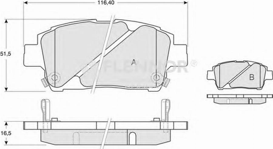 Flennor FB210554 - Kit pastiglie freno, Freno a disco autozon.pro