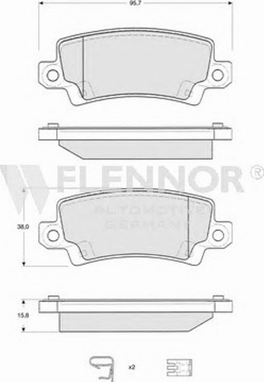 Flennor FB210580 - Kit pastiglie freno, Freno a disco autozon.pro