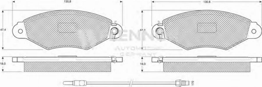 Flennor FB210524 - Kit pastiglie freno, Freno a disco autozon.pro