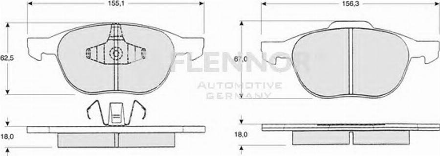 Flennor FB210649 - Kit pastiglie freno, Freno a disco autozon.pro