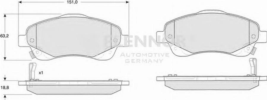 Flennor FB210619 - Kit pastiglie freno, Freno a disco autozon.pro