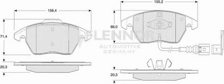 Flennor FB210614 - Kit pastiglie freno, Freno a disco autozon.pro