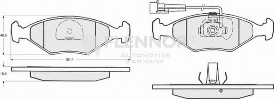 Flennor FB210639 - Kit pastiglie freno, Freno a disco autozon.pro