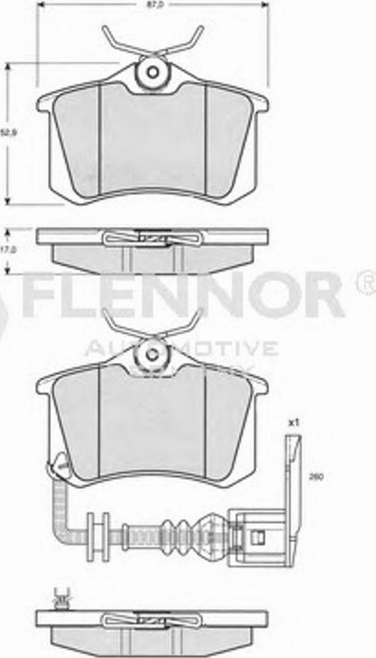 Flennor FB210634 - Kit pastiglie freno, Freno a disco autozon.pro