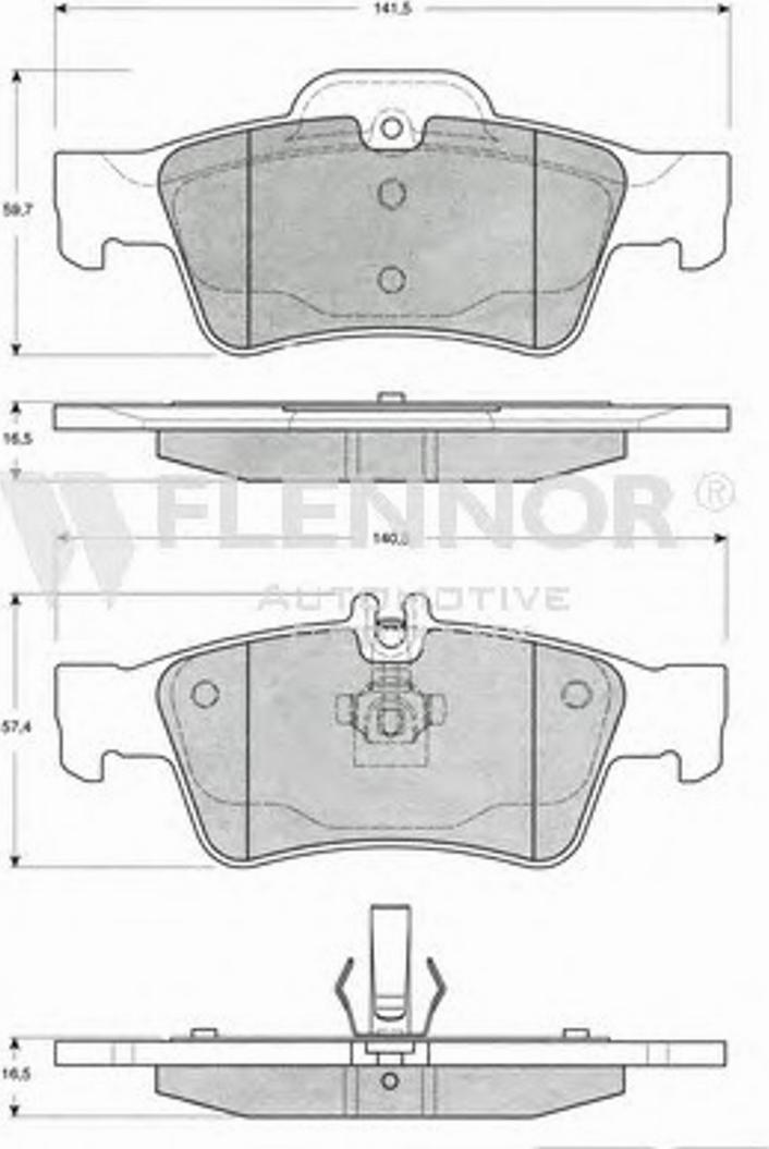 Flennor FB210621 - Kit pastiglie freno, Freno a disco autozon.pro