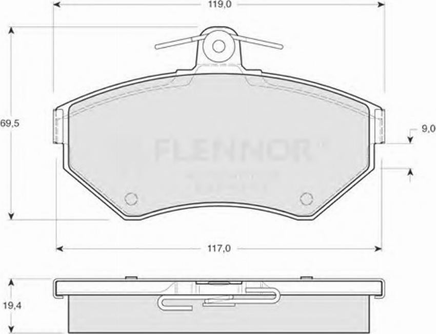 Flennor FB210195 - Kit pastiglie freno, Freno a disco autozon.pro