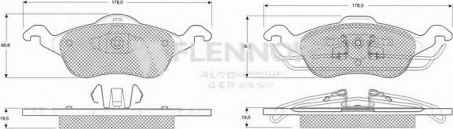 Flennor FB210198 - Kit pastiglie freno, Freno a disco autozon.pro