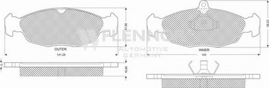 Flennor FB210148 - Kit pastiglie freno, Freno a disco autozon.pro