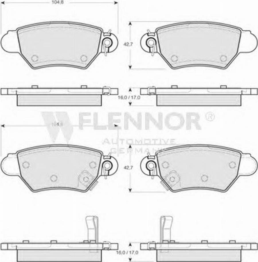 Flennor FB210168 - Kit pastiglie freno, Freno a disco autozon.pro