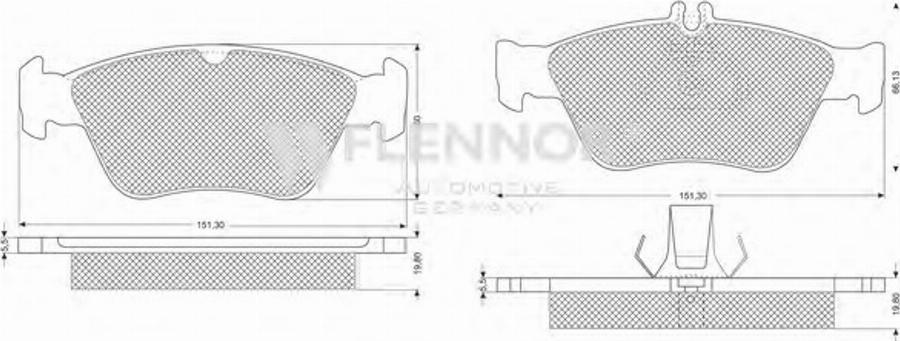 Flennor FB210189 - Kit pastiglie freno, Freno a disco autozon.pro