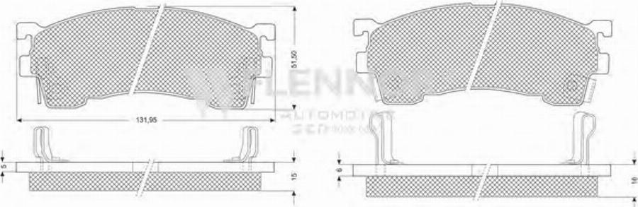 Flennor FB210187 - Kit pastiglie freno, Freno a disco autozon.pro