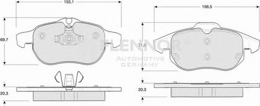 Flennor FB210881 - Kit pastiglie freno, Freno a disco autozon.pro