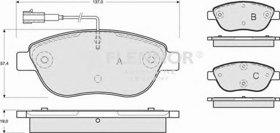 Flennor FB210872 - Kit pastiglie freno, Freno a disco autozon.pro