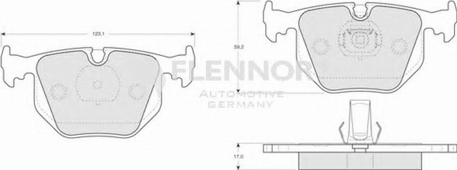 Flennor FB210344 - Kit pastiglie freno, Freno a disco autozon.pro