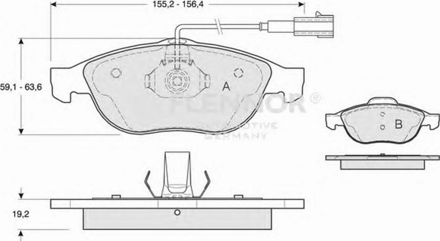 Flennor FB210378 - Kit pastiglie freno, Freno a disco autozon.pro