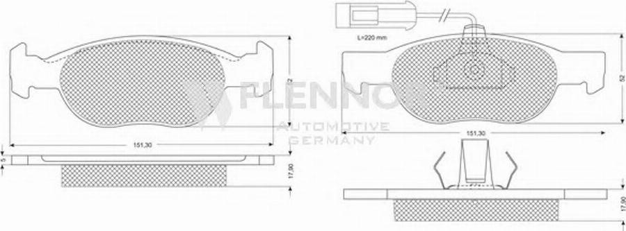 Flennor FB210293 - Kit pastiglie freno, Freno a disco autozon.pro