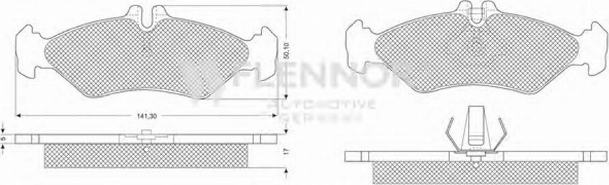 Flennor FB210252 - Kit pastiglie freno, Freno a disco autozon.pro