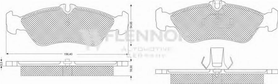 Flennor FB210272 - Kit pastiglie freno, Freno a disco autozon.pro