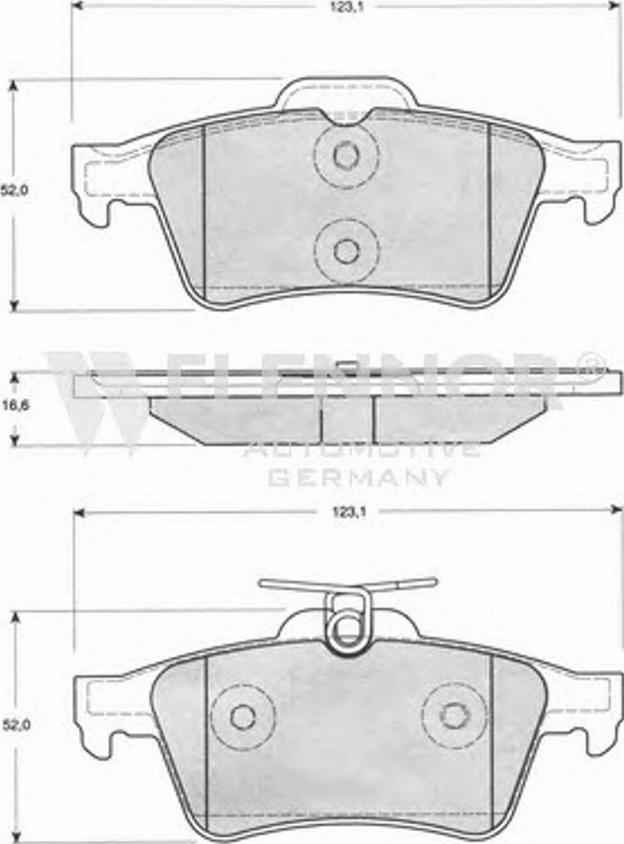 Flennor FB210768 - Kit pastiglie freno, Freno a disco autozon.pro