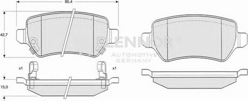 Flennor FB210712 - Kit pastiglie freno, Freno a disco autozon.pro