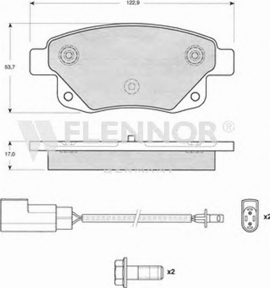 Flennor FB210730 - Kit pastiglie freno, Freno a disco autozon.pro