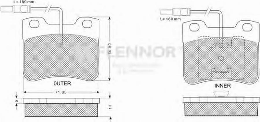 Flennor FB211093 - Kit pastiglie freno, Freno a disco autozon.pro