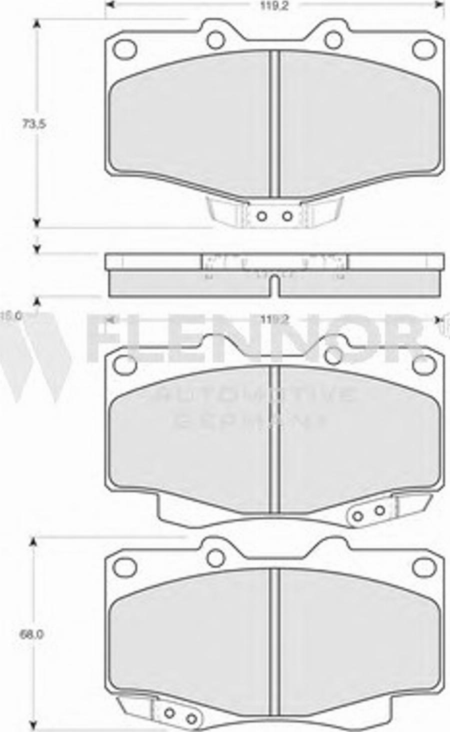 Flennor FB211177 - Kit pastiglie freno, Freno a disco autozon.pro