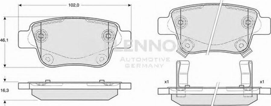 Flennor FB211364 - Kit pastiglie freno, Freno a disco autozon.pro